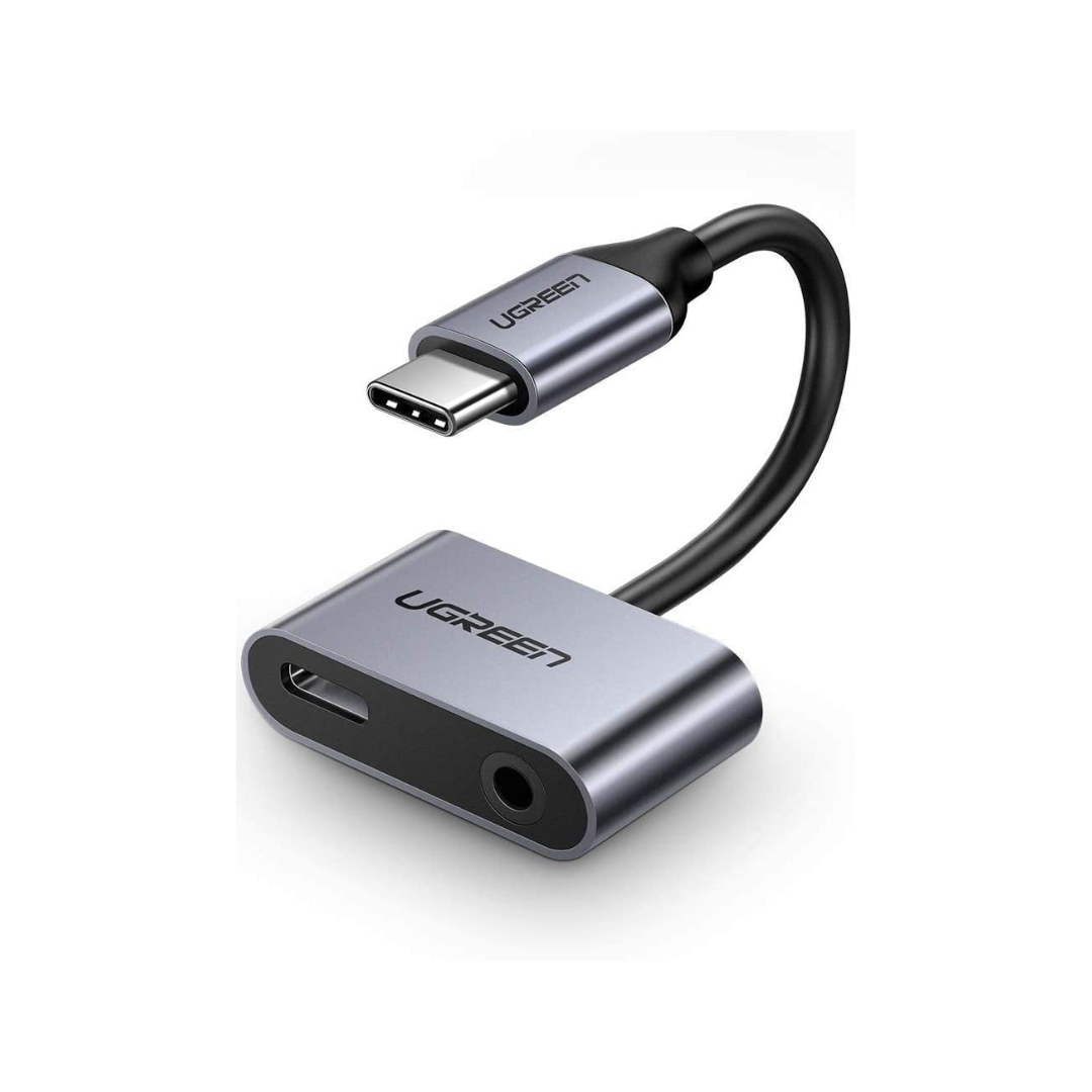 50596 | Ugreen 2 Ports USB-C + 3.5mm Audio Adapter