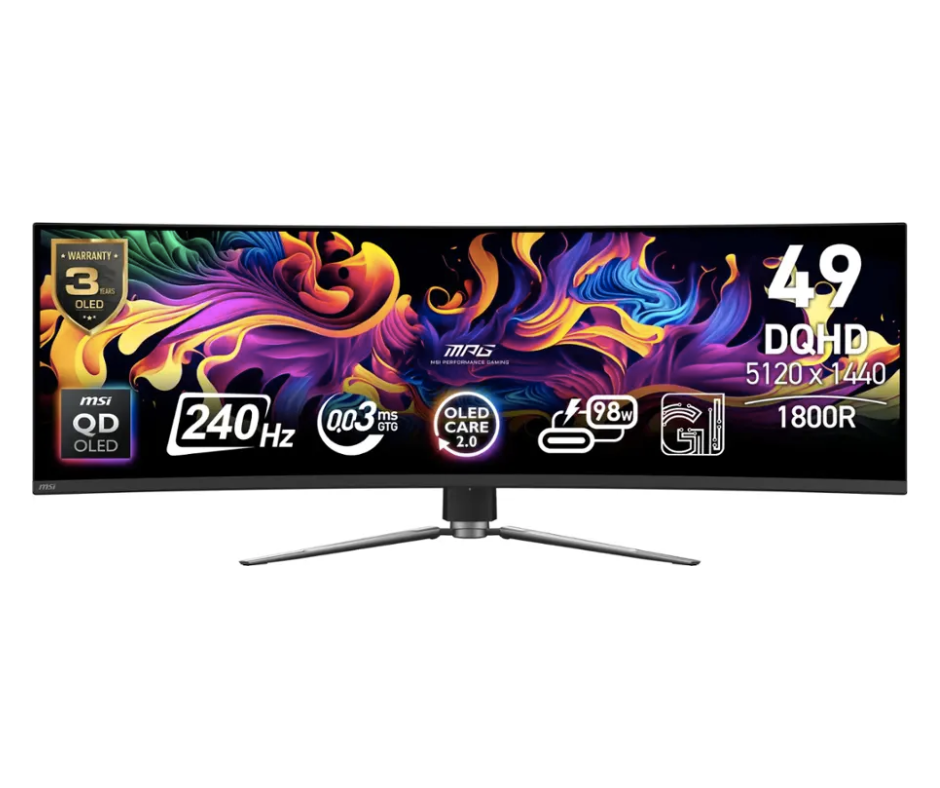 491CQPX | MSI MPG 49″ Curved QD-OLED Gaming Monitor - Black