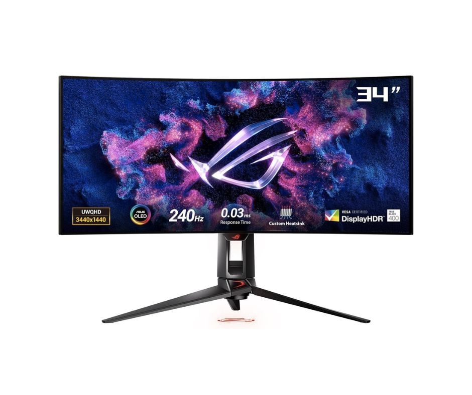 PG34WCDM | ROG Swift 34″ Curved OLED Gaming Monitor - Black