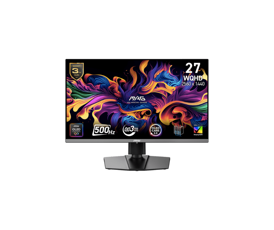 272QP | MSI MAG QD-OLED X50 27″ 2K Gaming Monitor - Black