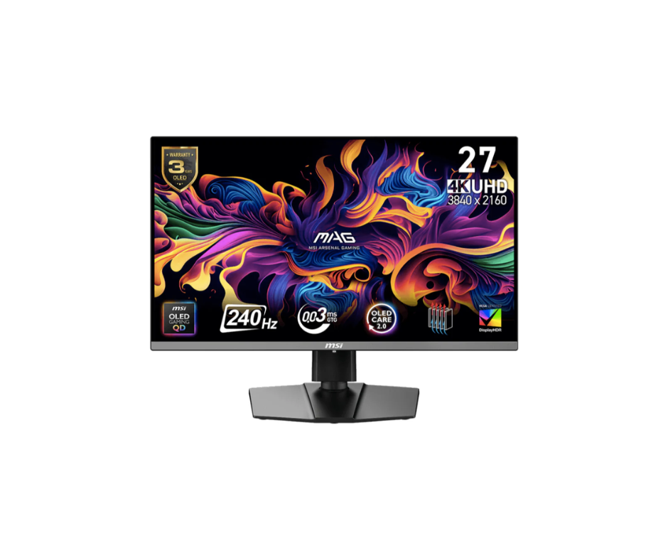 272UP | MSI MAG QD-OLED X24 27″ 4K Gaming Monitor - Black