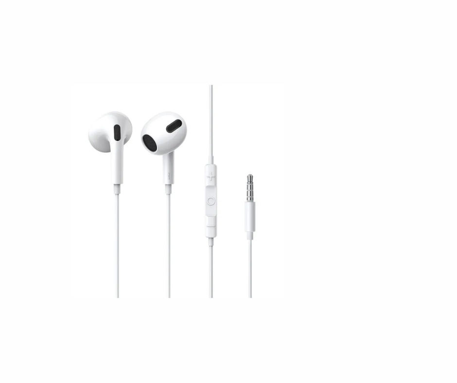 H17 | Baseus Earphones with (3.5mm) Plug - White Pak Mac