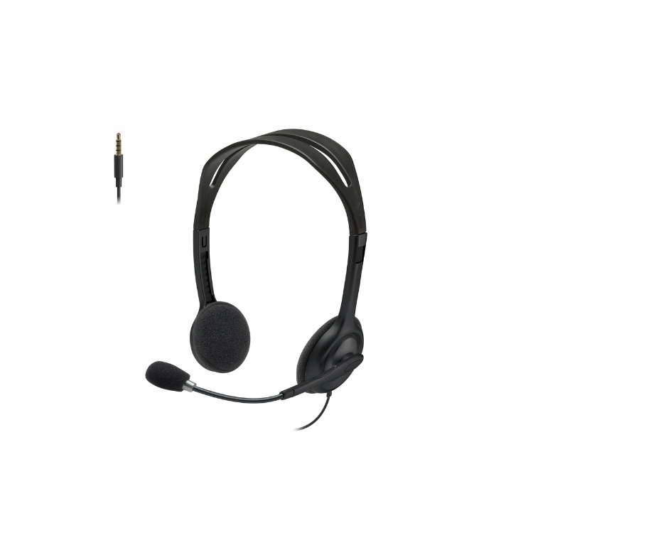 H111 | Logitech Wired Stereo Headset - Black Pak Mac