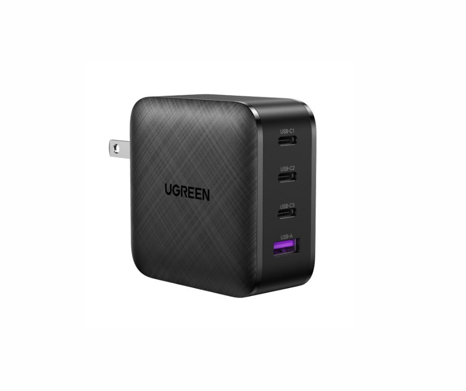 CD224 | UGreen 65W 4 Multi Port USB Wall Charger - Black Pak Mac