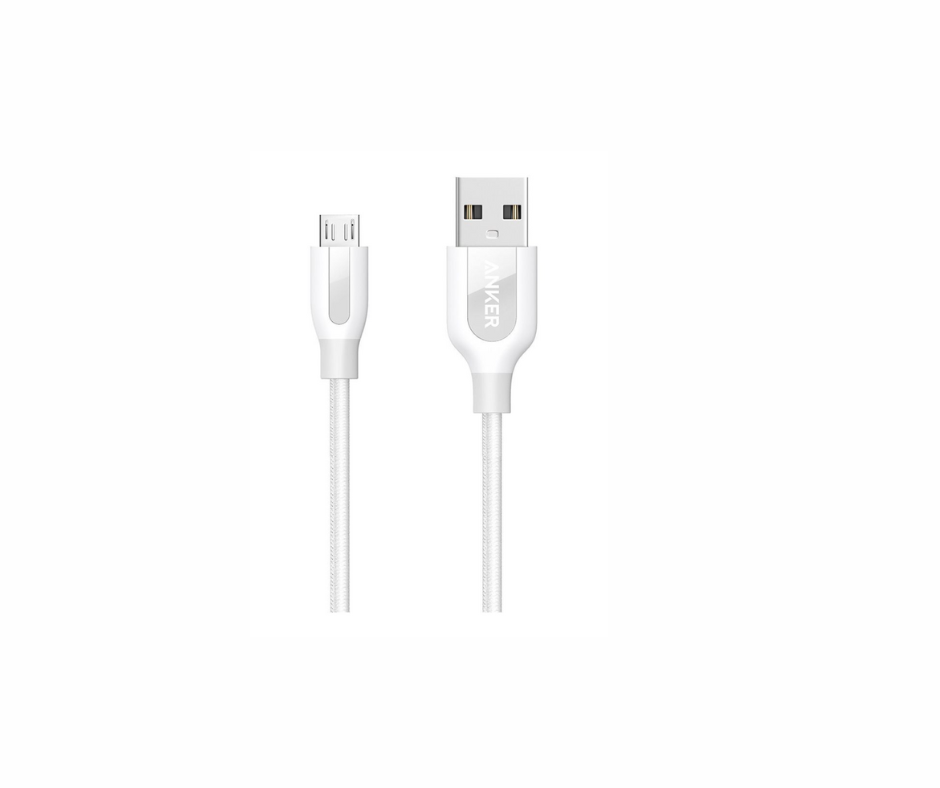 A8142 | Anker PowerLine USB to Micro USB 3.0 3ft Cable - White Pak Mac