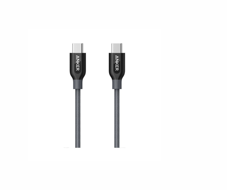 A8187 | Anker Powerline USB-C to USB-C 2.0 3ft cable - Black Pak Mac