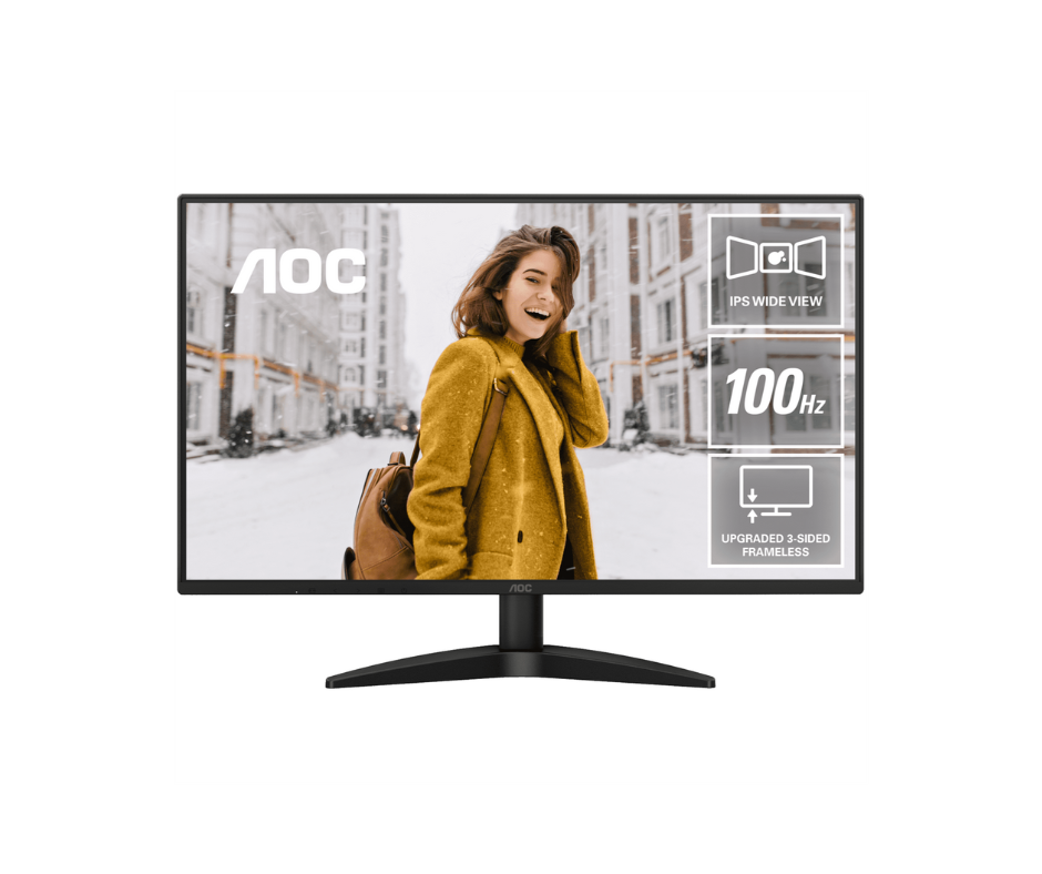 27B36H | AOC 27" 3-Sided Frameless LED Monitor - Black