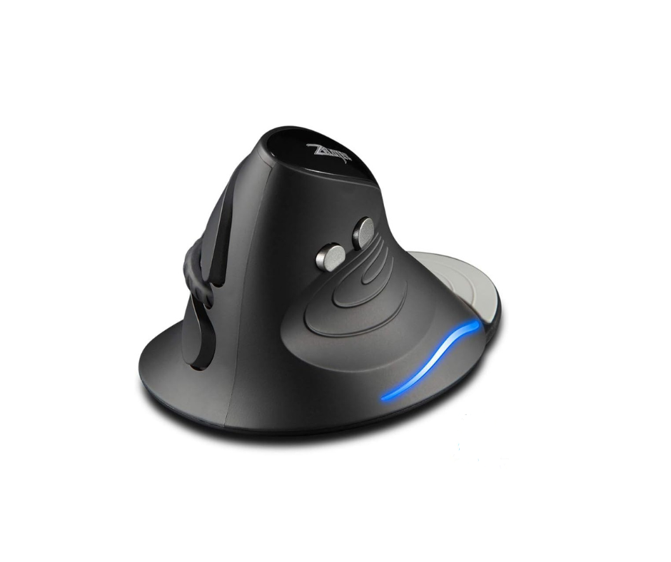 Zelotes | Zelotes Wireless Vertical Mouse 2021 - Black