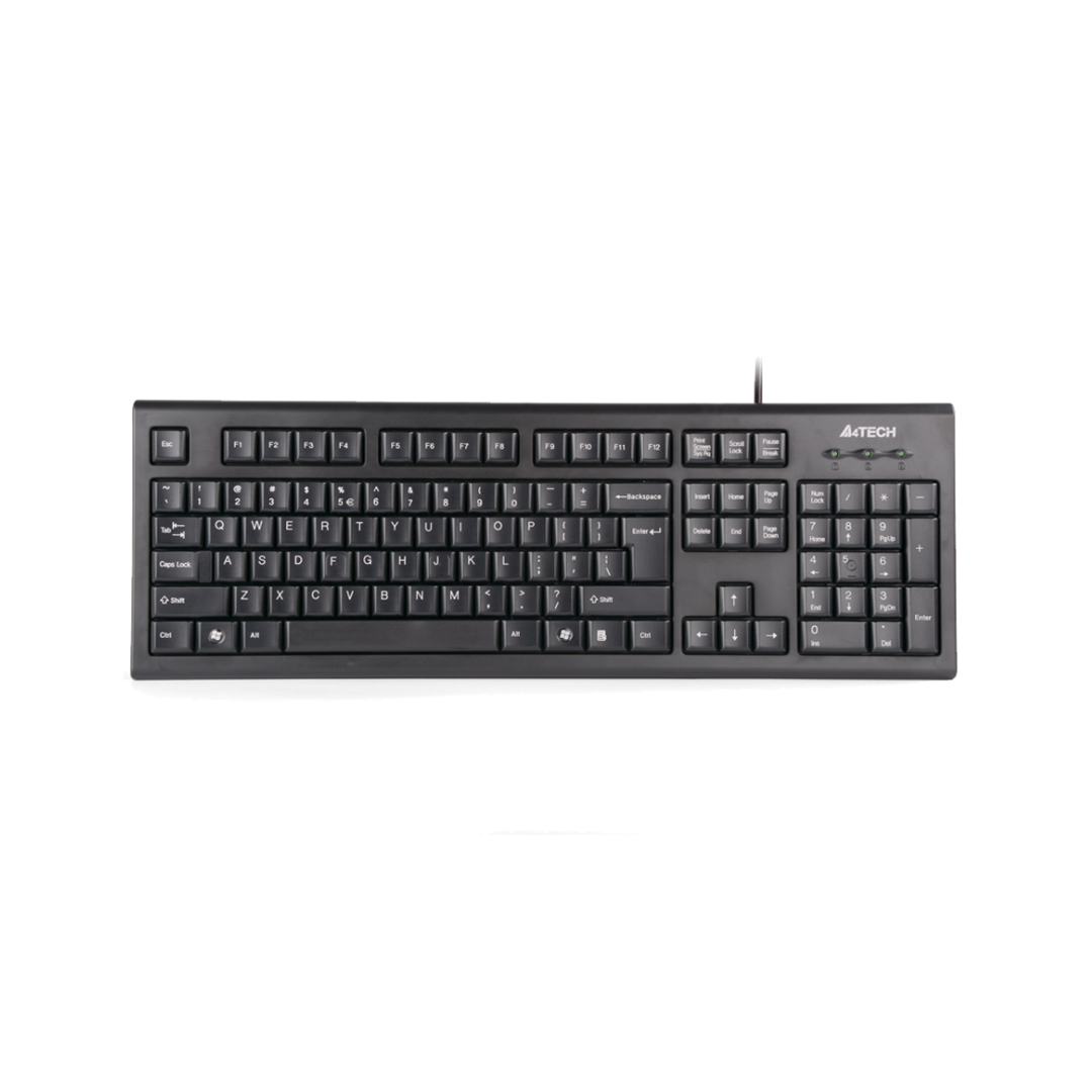 KR-85 | A4Tech Comfort USB Wired Keyboard - Black
