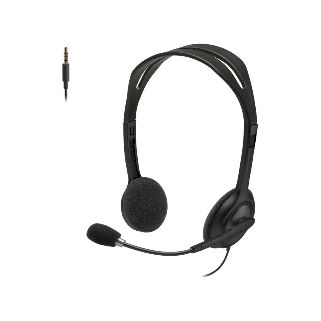 H111 | Logitech Wired Stereo Headset - Black