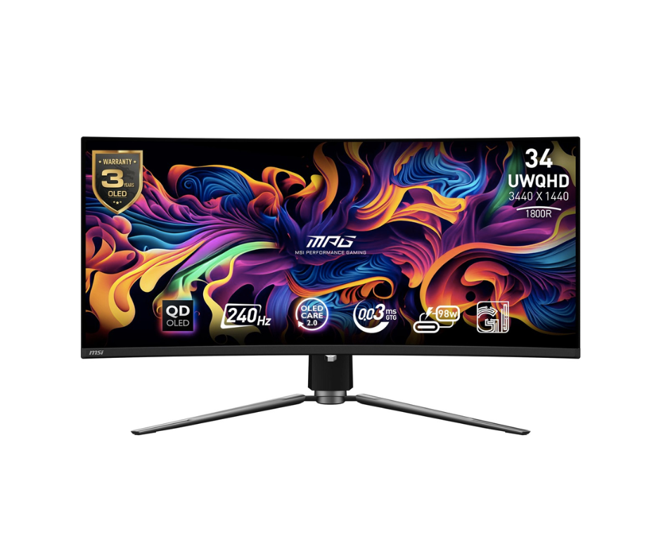 341CQPX | MSI MPG 34″ Curved QD-OLED Gaming Monitor - Black