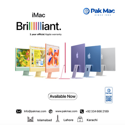 MWV33 | Apple 24” iMac with M4 Chip (16GB / 512GB SSD) - Blue Pak Mac