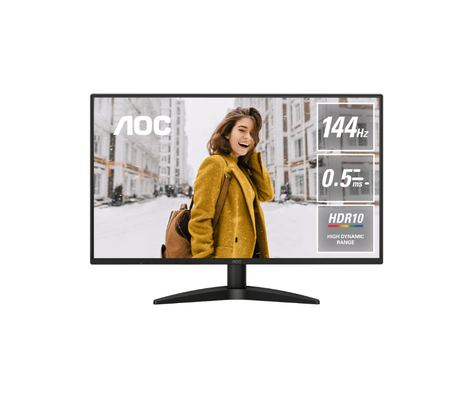 27B36X | AOC 27” Frameless Gaming Monitor – 144Hz IPS Performance - Black Pak Mac