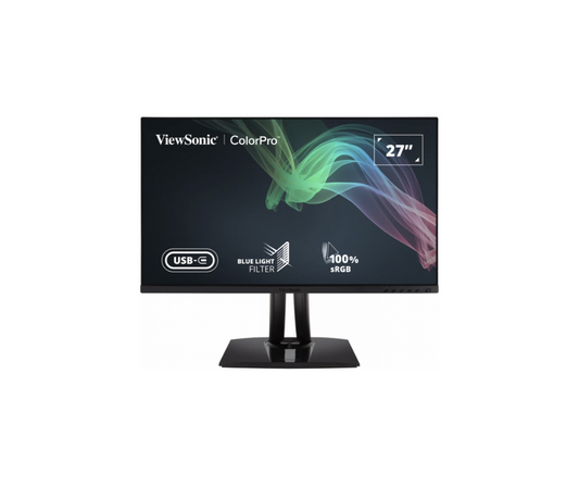 VP2756-2K | ViewSonic 27″ Frameless Ergonomic Professional QHD IPS LED Monitor – Black