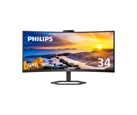 34E1C5600HE | 34″Philips Curved UltraWide QHD 100Hz LED Monitor - Black