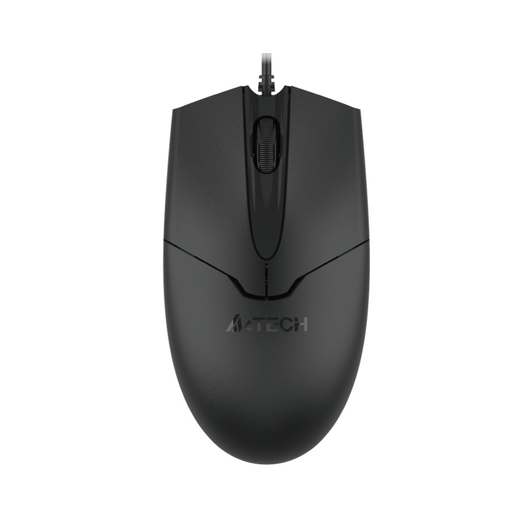 OP-550S | A4Tech USB Wired Silent Click Mouse - Black