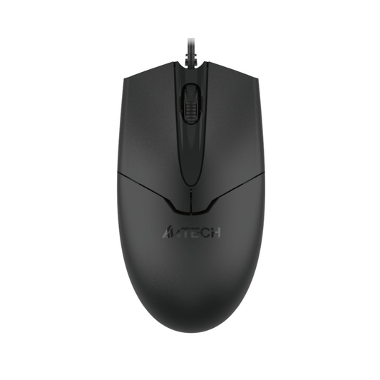 OP-550S | A4Tech USB Wired Silent Click Mouse - Black